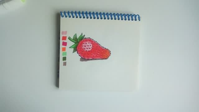 Учусь рисовать маркерами. Клубника смотреть онлайн