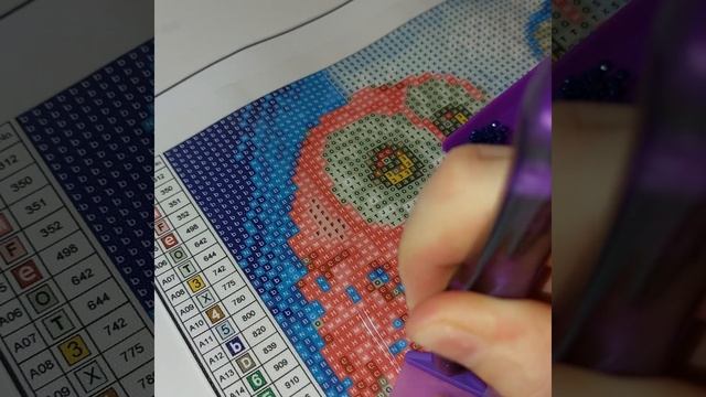 Замена квадрата алмазная мозаика асмр.  #asmrsounds #satisfying  #