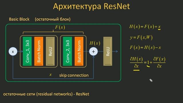 #33. Остаточные нейронные сети (residual networks - ResNet) | Нейросе смотреть онлайн
