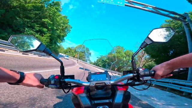 Regulmoto XDV 300 на максималке по поворотам и серпантинам