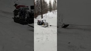 Мотособака Самодельный снегоход мотобуксировщик 20л.с