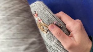 Детские варежки с вышивкой 🪡 #варежки #вышивканаваре?