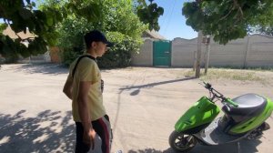 СТАНТ РУЛЬ И ВЫНОС НА HONDA DIO 28ZX  STUNT НА СКУТЕРЕ ДИО ! ЕДУ Н