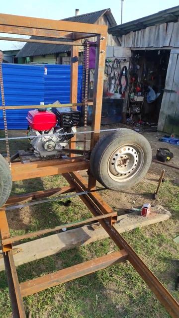 Самодельная ленточная пилорама.Много еще чего нужно с смотреть онлайн