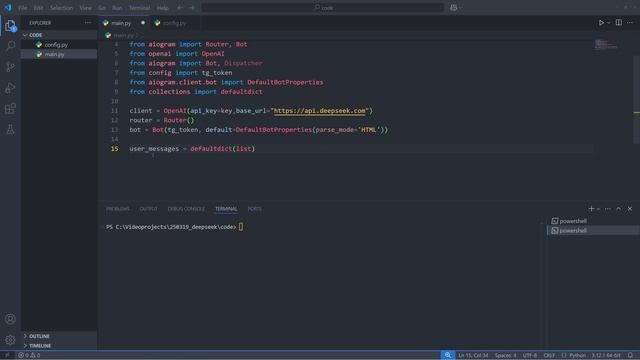 Deepseek Telegram Bot on Python / Пишем Телеграм-бот Deepseek на Python смотреть онлайн