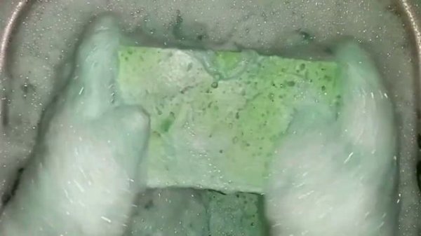 ASMR 💚/Green Cleaning Paste/Barf Cleaning Powder/Mr.Proper detergent/Rinse/Чистящая Паста/Пена/Губк