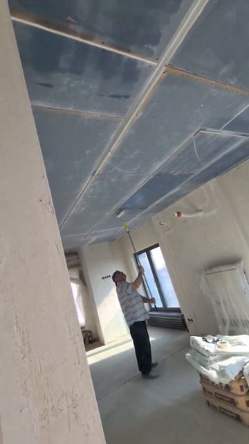 ГРУНТОВКА ГКЛ ПОТОЛКА #ремонтвсочи #шпаклёвка #шпакле?