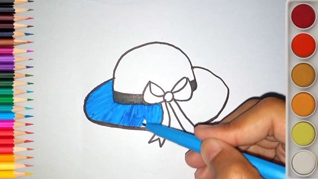 Drawing Cap with song for children / Рисование .Bolalar Uchun Qopqoq rasm chizish.Шапк смотреть онлайн