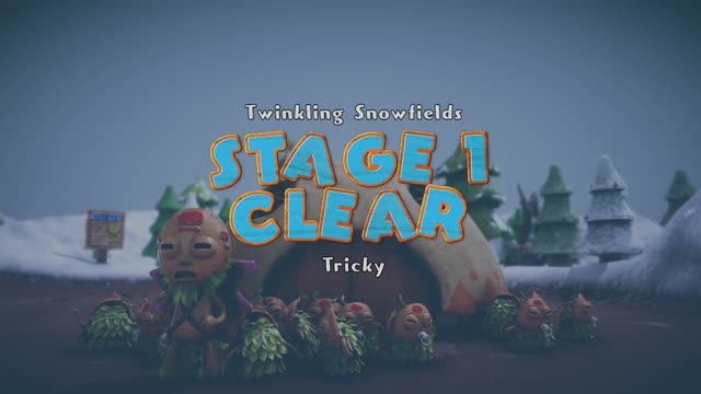 PixelJunk™ Monsters 2 PS4 Twinkling Snowfield Stage 1 Tricky Perfect 016