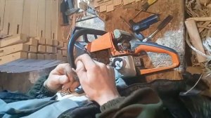 Ремонт кик стартера бензопилы штиль , оборвался шнур
