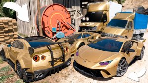 Угнал кучу золотых чит тачек и огромный монстр трак у мажора за 180 сек! Битва воров в ГТА 5 Онлайн