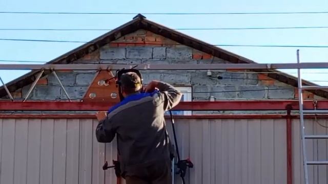 Сварка фермы "по месту". смотреть онлайн