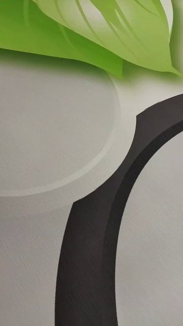 Фотообои GrandPik 20178 "3д кольца и зеленые цветы" смотреть онлайн