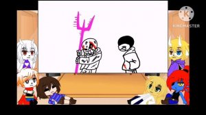 Реакция Андертейл на Last breath Vs Dust Sans