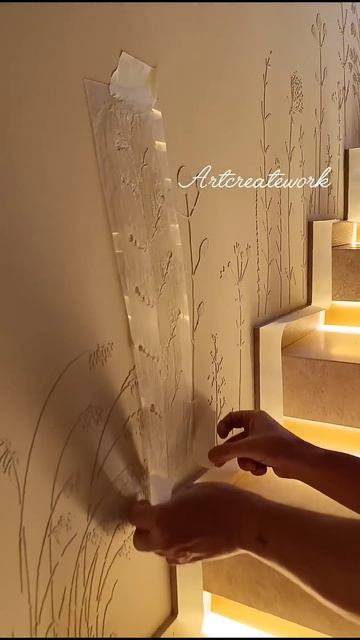 Лестничный марш с гербарием👌 #декоративнаяштукатурк смотреть онлайн