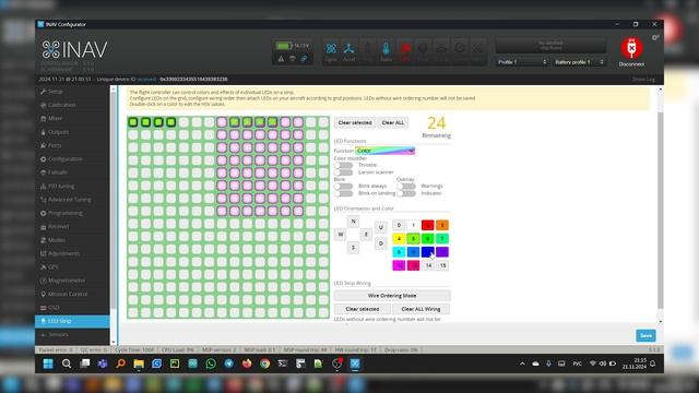 Настройка LED strip в iNav смотреть онлайн