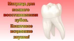 * Матрица П. Гаряева для Полного Восстановления Зубов /Квантовое Исцеление Звуком*