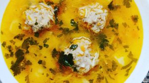суп с фрикадельками и вермишелью , вкусный суп на каждый день