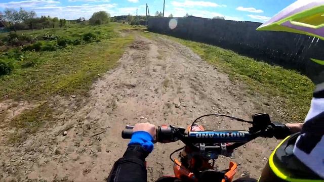 в 7 лет на детском питбайке 2й выезд, часть1 MotoLand CRF 10 (70cc