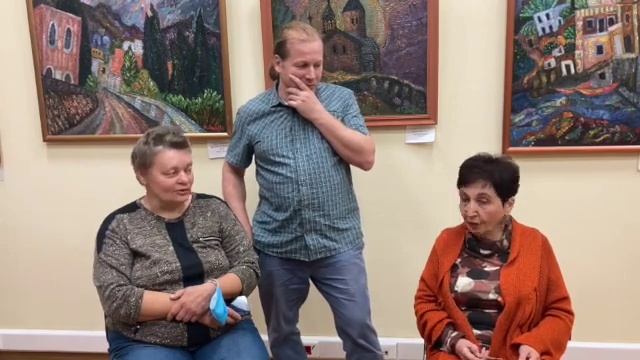 Выставка живописи Ольги Богачевой и Нины Габриэлян в МАУК КВК в Знаменское Губайлово 2020 г Часть смотреть онлайн