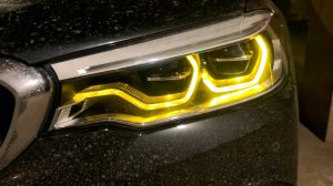 Выгорание ангельских глазок BMW G30 - полный процесс ремонта, замена световодов замена платы диодов