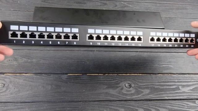 Екранована патч панель 1U 24 порти FTP з організатором ка?