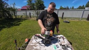 Не заводится бензобур?! Всё просто! Ремонт на коленке