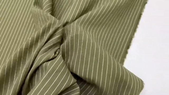 Пестрядь «Средняя полоска на зелёном хаки»