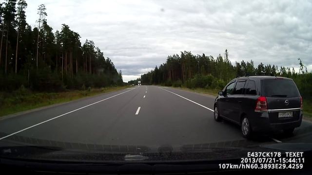 TeXet DVR-5GP. Тест: нарушение.