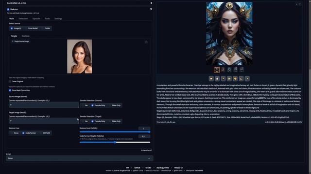 Замена лица в Stable Diffusion с помощью ReActor #faceswap #deepfake #ии #ai смотреть онлайн