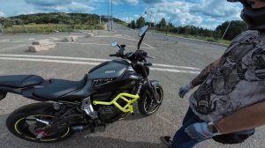 Стант на YAMAHA MT-07! Stunt show