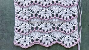 Оригинальный ажурный узор с цветочным орнаментом 🌺 Для вязания палантинов, джемперов