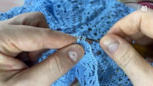 Скатерть крючком, Самира, часть 3 из 7 (35-44 ряд)