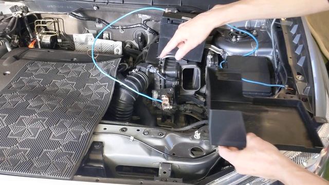 Промежуточный этап при замене аккумулятора