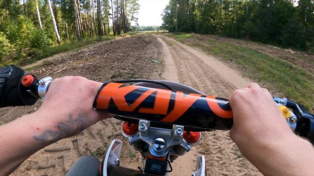 УЧИМСЯ ЕЗДИТЬ НА ПИТБАЙКЕ, ВТОРОЙ РАЗ ЗА РУЛЕ KAYO TT125 #moto