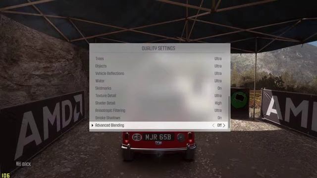 Dirt Rally  - ефект при промяна на някои настройки
