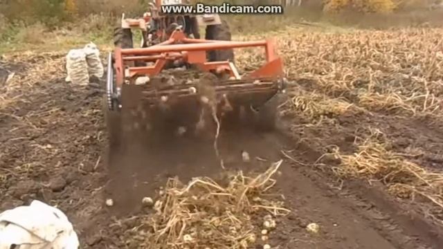 Картофелекопалка двухрядная на Т 25 Самодельная. смотреть онлайн