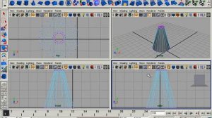 Создание 3D сцены в Maya в режиме Shading Wireframe on Shade