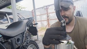 Кастомный глушитель на мотоцикл эндуро