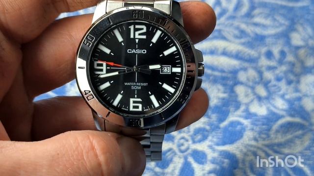 Кварцевые мужские наручные часы Casio Collection MTP-VD01D-1B из Яп смотреть онлайн