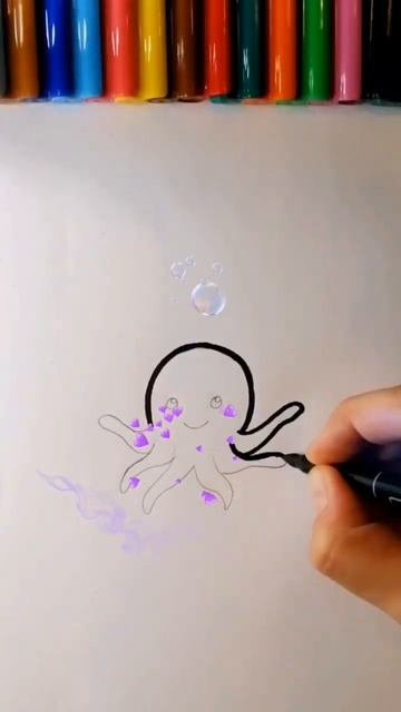 #shorts 🐙ЛЕГКИЙ способ нарисовать ОСЬМИНОГА /Рисунок-раскраска / How to Draw an OCTOPUS the EASY Wa смотреть онлайн