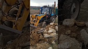 МТЗ 82.1 экскаватор Борекс#строительство #видео #стройк?