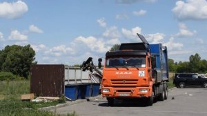 Мусоровоз МК-4554-08 на шасси КамАЗ-65115-50 (В 249 АА 122). / KAMAZ garb