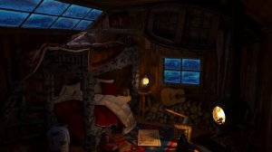 Расслабляющая метель в уютной зимней хижине для крепкого сна, отдыха, снятия стресса, от бессонницы