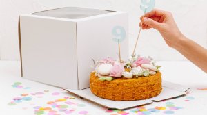 Сборка коробки для торта