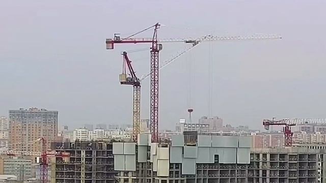 Башенные краны POTAIN в работе! Москва! смотреть онлайн