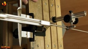 Заточка ножа на точилке Sy tools K09 + рейка точной настройк