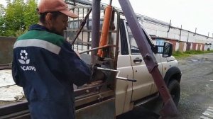 Самодельный складной кран г/п 500кг в кузов УАЗ