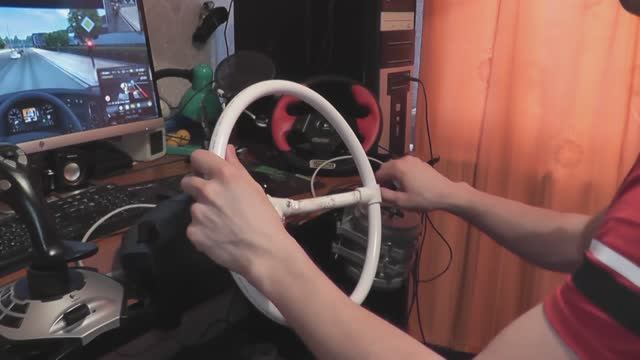 Самодельный игровой руль 900 градусов для гонок и автосимуляторов из строительных и сантех деталей смотреть онлайн