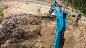 Работа мини экскаватора Rippa L330, установка станции очис